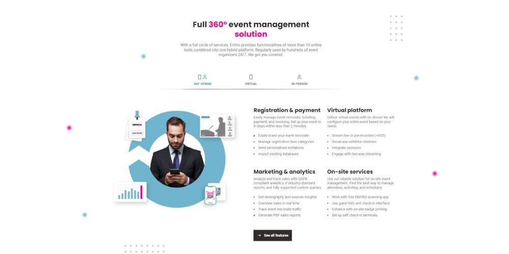 Entrio event management solucija
