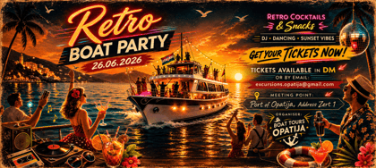 Retro boat party