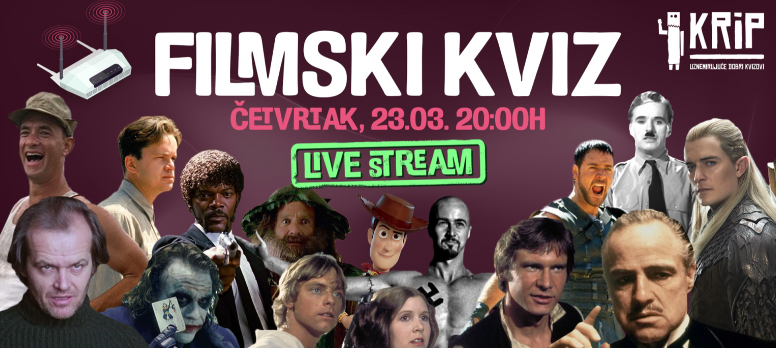 Filmski live stream KRiP kviz