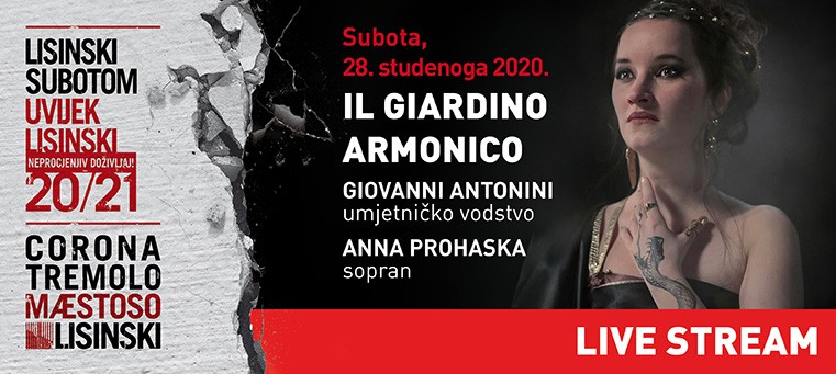PRIJENOS UŽIVO - Lisinski subotom: Il Giardino Armonico, Anna Prohaska