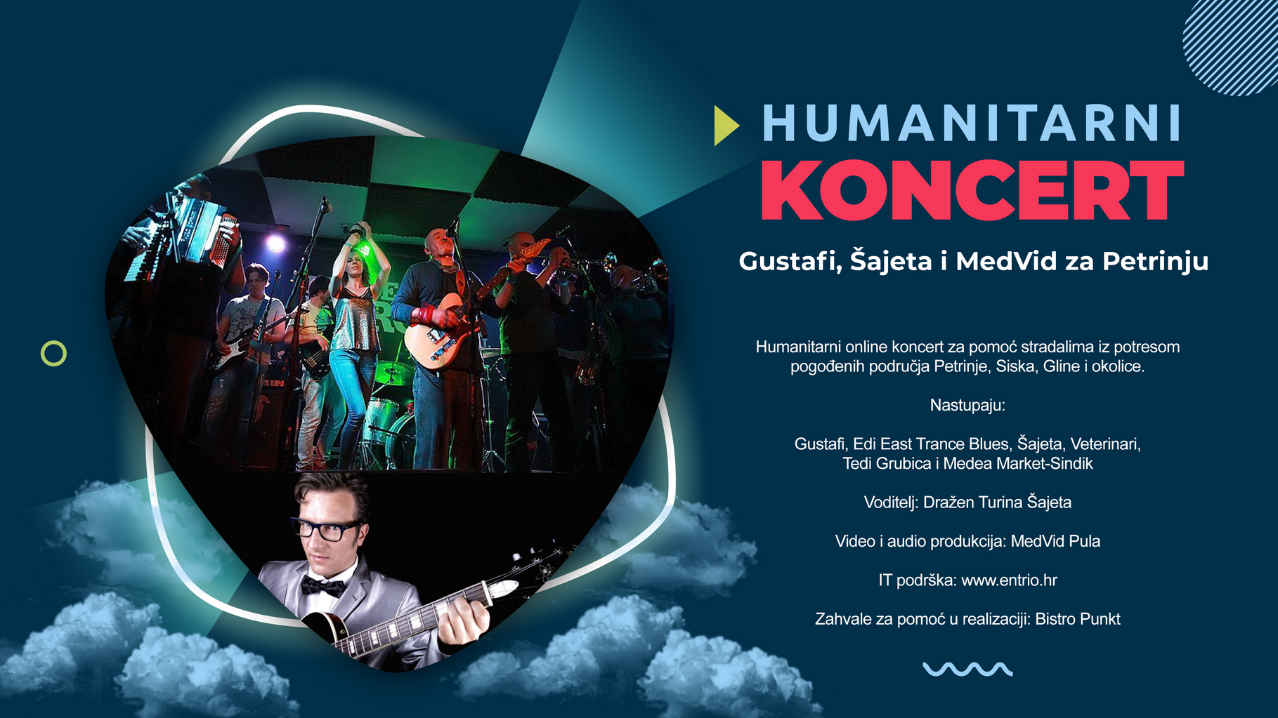 Humanitarni koncert Gustafi, Šajeta i MedVid za Petrinju