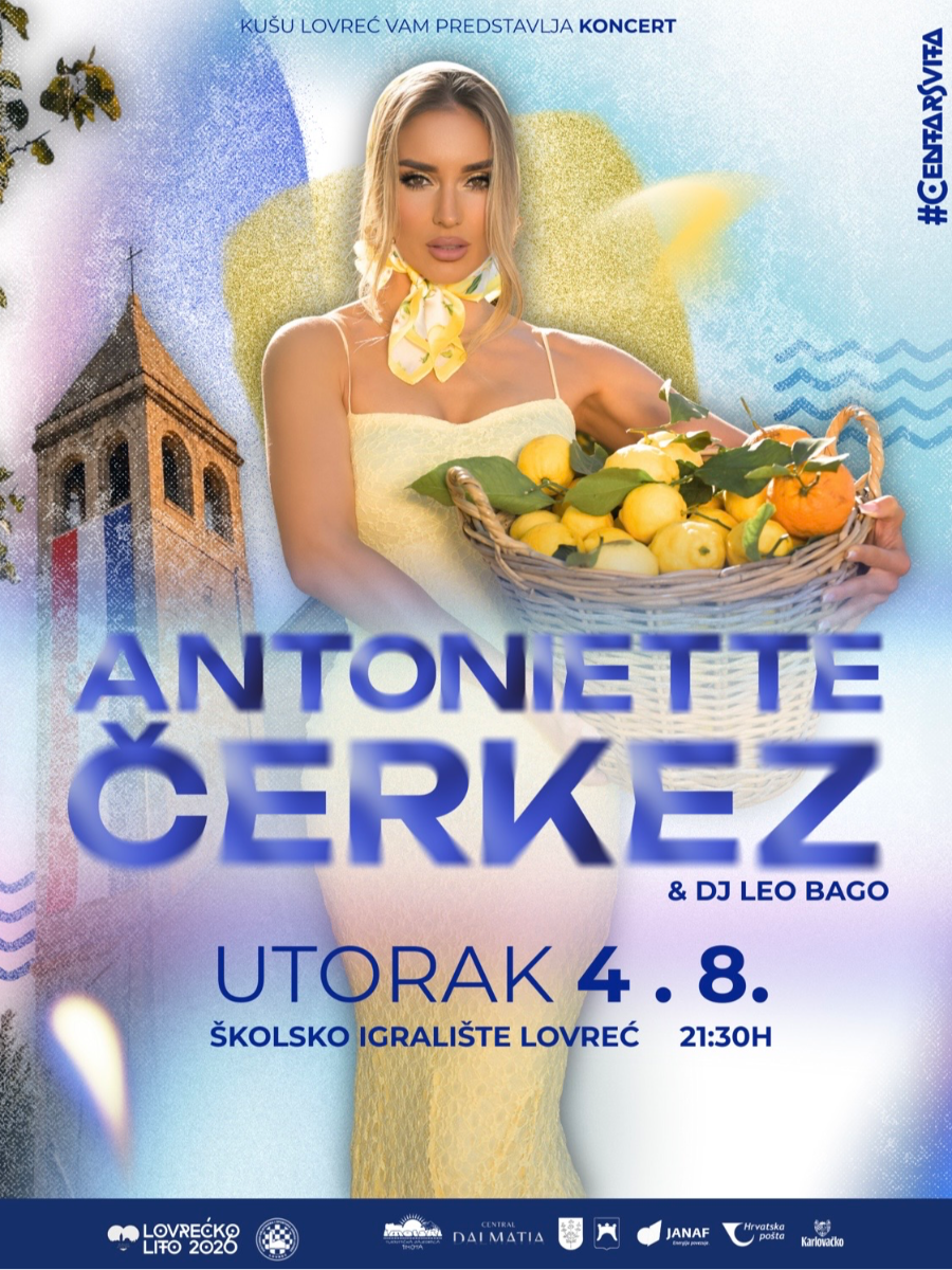 KONCERT ANTONIJA ČERKEZ | LOVREĆ | UTO 4.8.2026. | LOVREĆKO LITO 2026