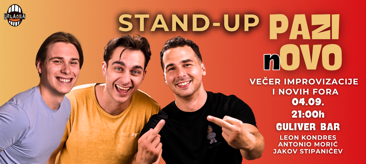 PAZI nOVO: Stand-Up večer novih fora i improvizacije || URLAONA