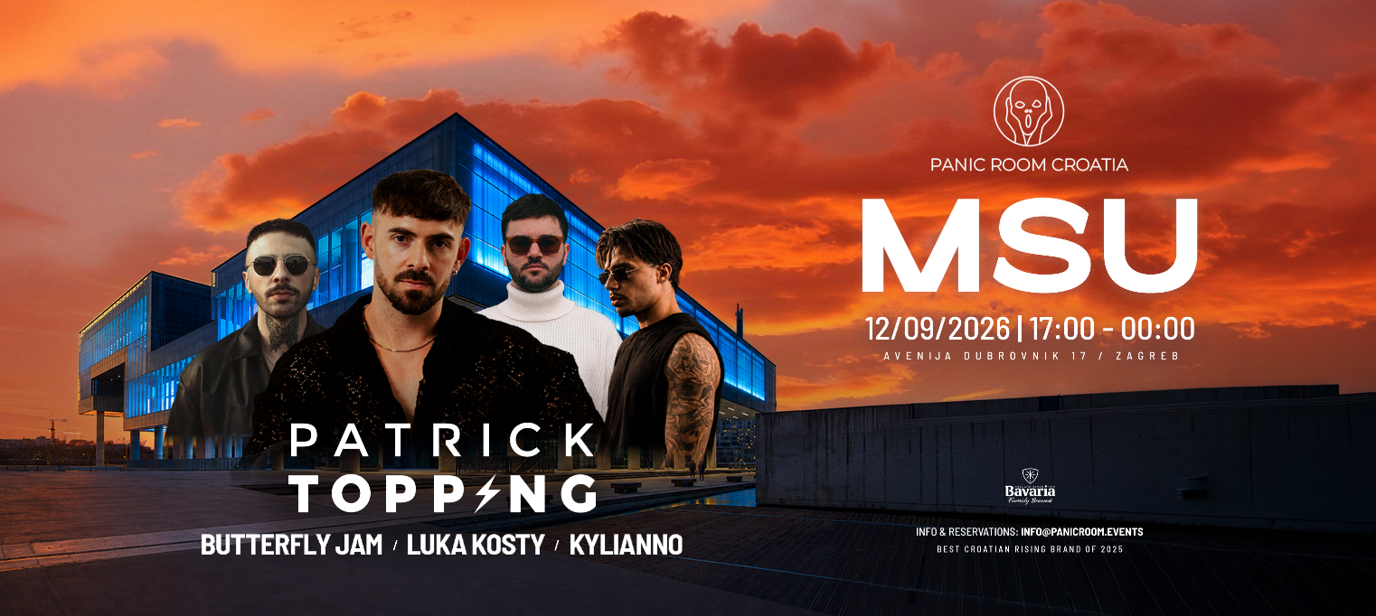 Panic Room Croatia presents Patrick Topping @ MSU